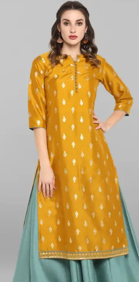 Women A-line Yellow, Light Green Maxi/Full Length Dress