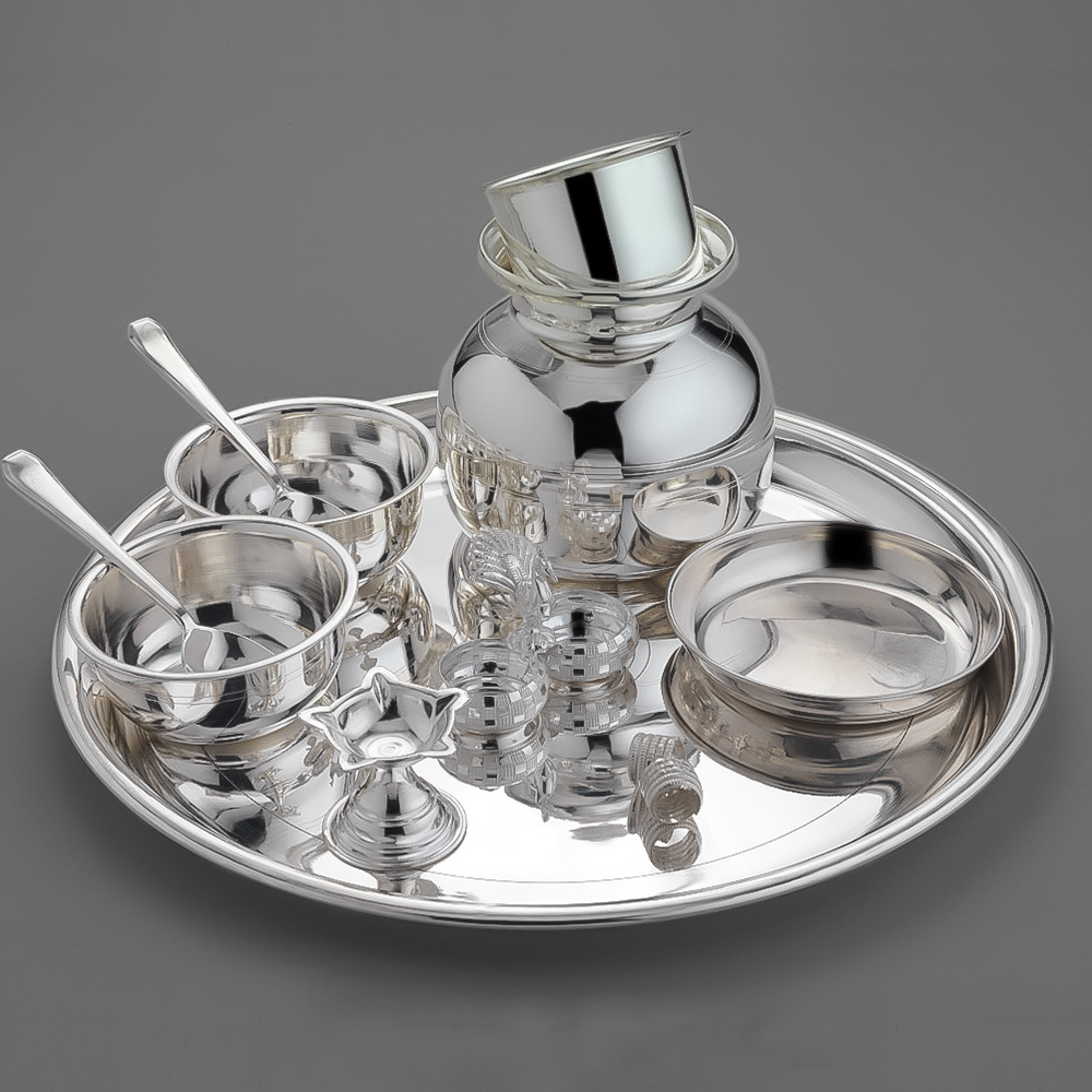  Dazzling Silver Square Stone Chain Ring